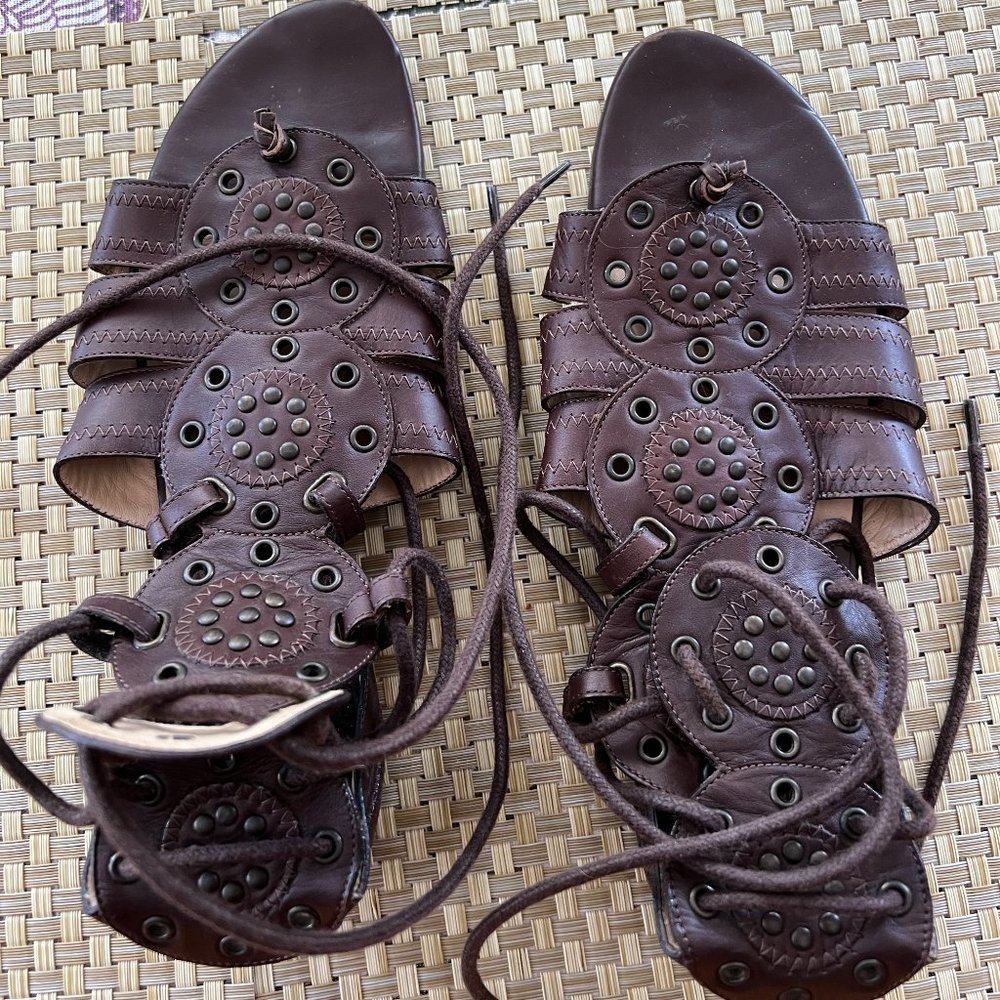 Gladiator Sandal with a metal accents